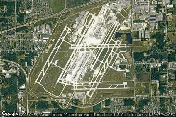 Detroit Metropolitan Wayne County airport at Detroit (USA) aviation ...