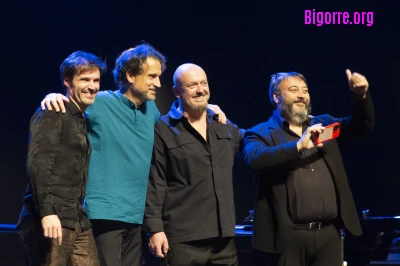 Paul Lay, Baptiste Trotignon, Bojan Z et Eric Legnini sur la scène du Parvis./ Stéphane Boularand (c)Bigorre.org