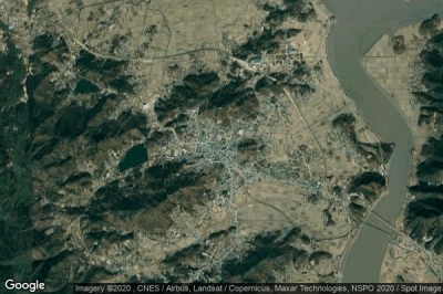 Vue aérienne de Kanghwa