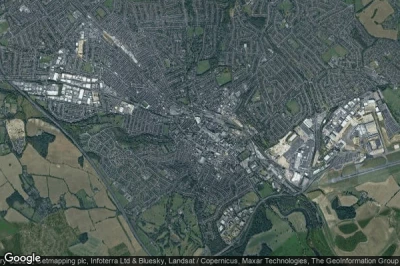 Vue aérienne de Luton