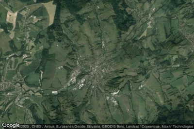 Vue aérienne de Vizovice