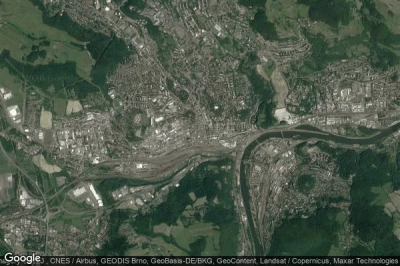 Vue aérienne de Usti nad Labem