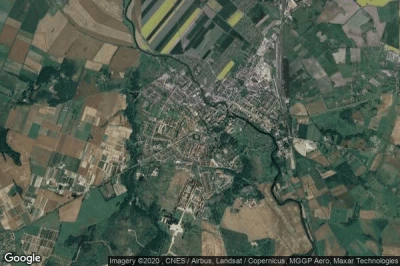 Vue aérienne de Braniewo