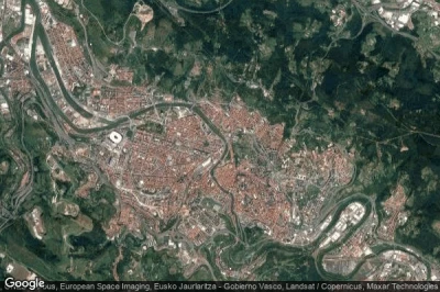 Vue aérienne de Bilbao