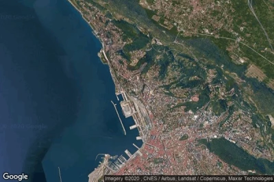 Vue aérienne de Trieste