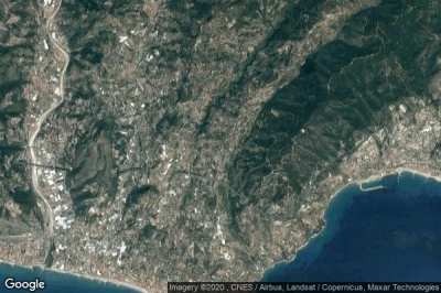 Vue aérienne de Sasso di Bordighera