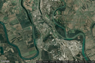 Vue aérienne de Sisak