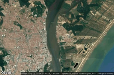 Vue aérienne de Barra dos Coqueiros