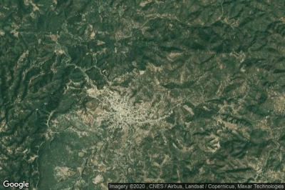 Vue aérienne de Tulcingo del Valle
