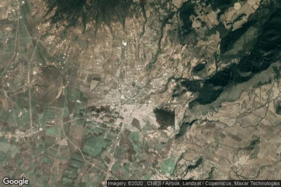 Vue aérienne de Tlaxco de Morelos