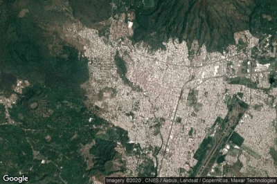 Vue aérienne de Uruapan del Progreso