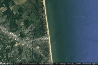 Vue aérienne de Rehoboth Beach