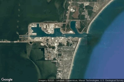 Vue aérienne de Cape Canaveral