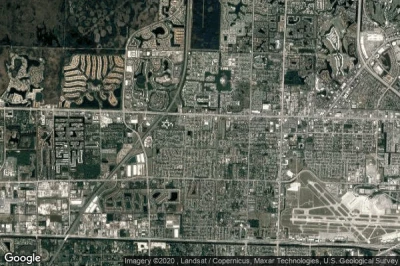 Vue aérienne de Plantation Mobile Home Park
