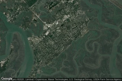 Vue aérienne de Wilmington Island