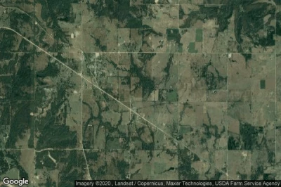 Vue aérienne de Okfuskee County