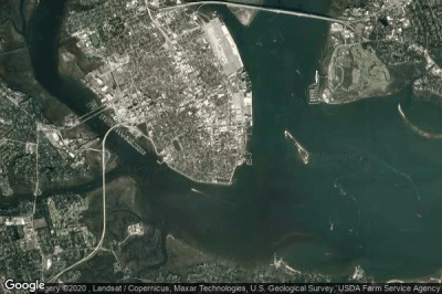 Vue aérienne de Charleston