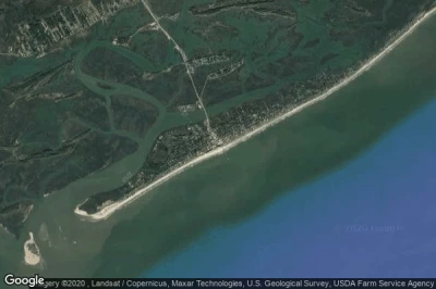 Vue aérienne de Folly Beach