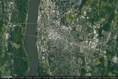 Vue aérienne de Poughkeepsie