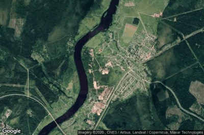 Vue aérienne de Oksovskiy