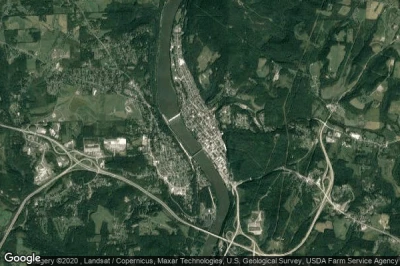 Vue aérienne de Kittanning