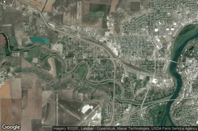 Vue aérienne de Garrett Mobile Home Park