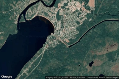Vue aérienne de Deer Lake