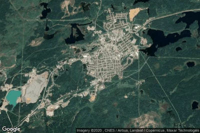 Vue aérienne de Kirkland Lake