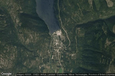 Vue aérienne de Slocan