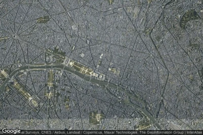 Vue aérienne de Paris Palais-Royal