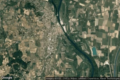 Vue aérienne de Pont-Saint-Esprit