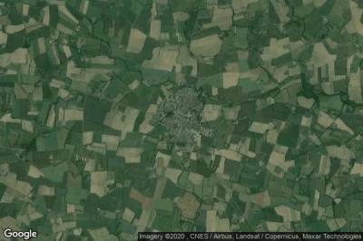 Vue aérienne de Quelaines-Saint-Gault