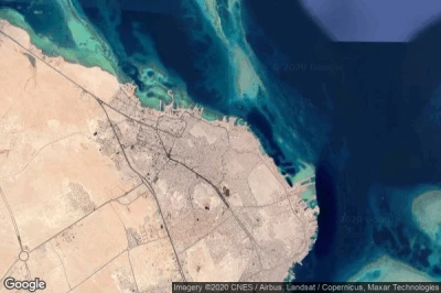 Vue aérienne de Port el Ghalib