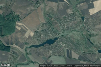 Vue aérienne de Medzhibozh