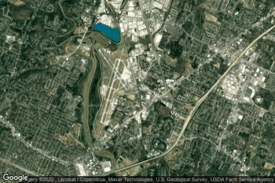 Vue aérienne de Whispering Pines Mobile Home Park