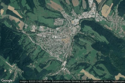 Vue aérienne de Bardejov
