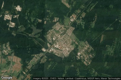 Vue aérienne de Czarna Bialostocka