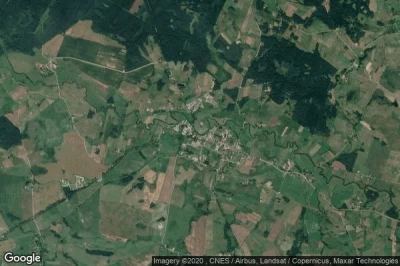 Vue aérienne de Banie Mazurskie