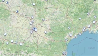 Carte des drives de prélèvement sur le site drivecovid.fr