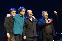 Paul Lay, Baptiste Trotignon, Bojan Z et Eric Legnini sur la scène du Parvis./ Stéphane Boularand (c)Bigorre.org