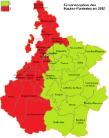 Circonscriptions des Hautes-Pyrénées pour les élection législatives de 2012