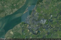 Vue aérienne de Caernarfon