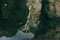 Vue aérienne de Lago Puelo