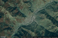 Vue aérienne de Rakhiv