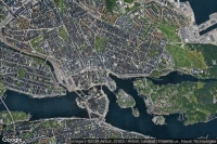 Vue aérienne de Stockholm Nybroplan