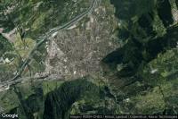 Vue aérienne de Chur Bahnhofplatz