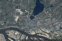 Vue aérienne de Hamburg Jungfernstieg