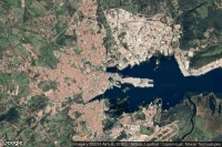 Vue aérienne de Olbia Marittima-Isola Bianca